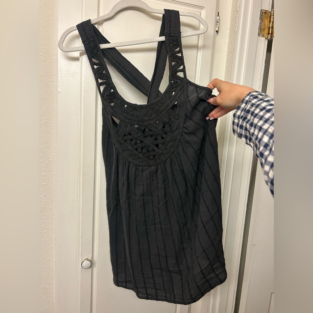 Billabong Black Tank Y2K Tunic Size Small Beach Top Shirt Long Tank